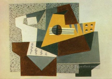 Guitare 1924 Cubismo Pinturas al óleo
